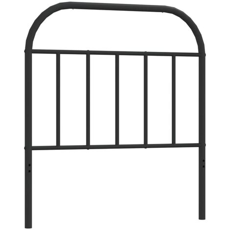 Tête de lit accessoire couchage chambre à coucher meuble 80 cm métal noir TDL0202405 (1/5)