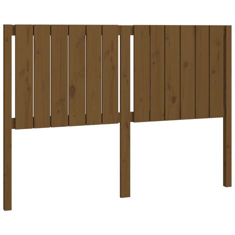 Tête de lit accessoire couchage chambre à coucher meuble 145,5 x 4 x 100 cm bois massif marron clair TDL0203017 (1/4)