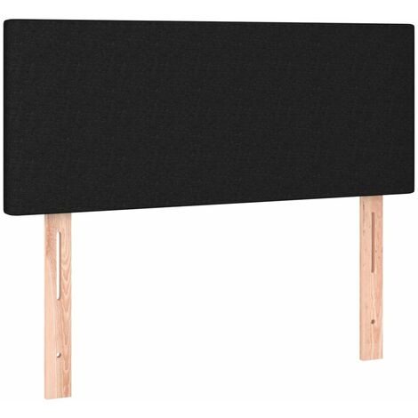 Tête de lit accessoire couchage chambre à coucher meuble 80 x 5 x 78/88 cm tissu noir TDL0202115 (1/5)