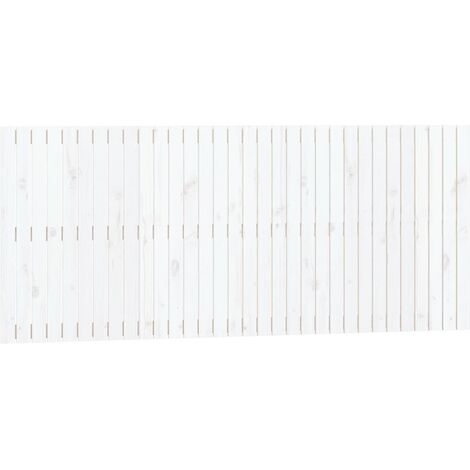Tête de lit accessoire couchage chambre à coucher meuble murale style palette 204 x 3 x 90 cm bois massif blanc TDL0202694 (1/5)