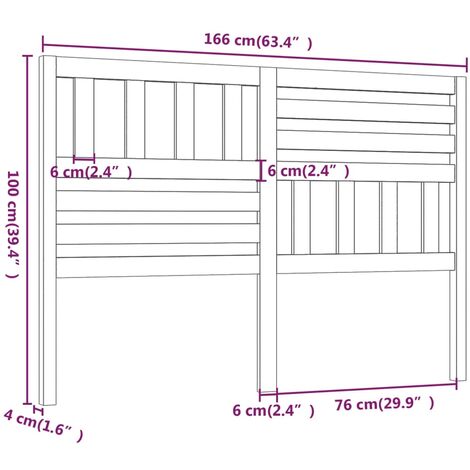 Tête De Lit En Pin Massif Blanc – 166x100 Cm, Design Moderne, Pour Lit 160 Cm, Dossier Confortable