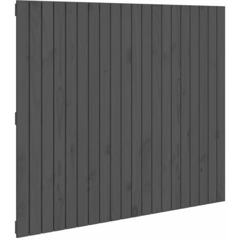 Tête de lit accessoire couchage chambre à coucher meuble murale style palette 127,5 x 3 x 110 cm bois massif gris TDL0202666 (1/5)