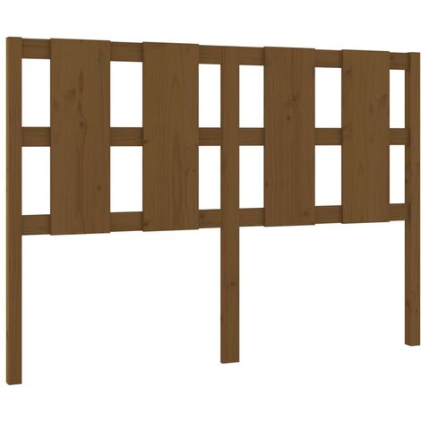 Tête de lit accessoire couchage chambre à coucher meuble 145,5 x 4 x 100 cm bois massif marron clair TDL0203012 (1/4)