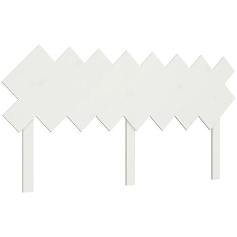Tête de lit accessoire couchage chambre à coucher meuble 159,5 x 3 x 80,5 cm bois de pin blanc TDL0203814 (1/4)