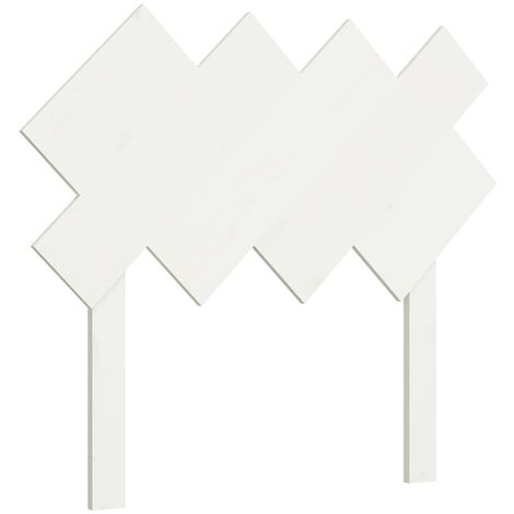 Tête de lit accessoire couchage chambre à coucher meuble 92 x 3 x 81 cm bois blanc TDL0203672 (1/4)