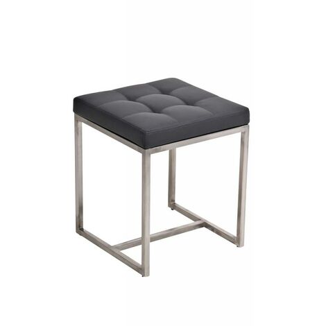 Tabouret bas assise repose-pieds en PVC et acier inoxydable hauteur 47 cm 100001216 (1/3)