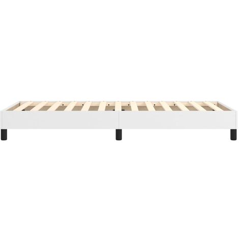 vidaXL Cadre de Lit Sommier à Lattes Lit Double Lit Adulte Cadre à Lattes sur Pied Chambre à Coucher Maison Blanc 160x200 cm Bois de Pin Massif vidaXL Cadre de Lit Sommier à Lattes Lit Double Lit Adulte Cadre à Lattes sur Pied Chambre à Coucher Maison Blanc 160x200 cm Bois de Pin Massif