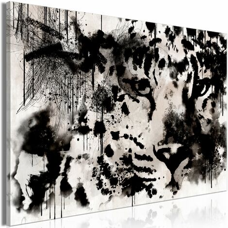 Tableau toile de décoration murale impression premium en 1 partie sur châssis en bois motif Le regard du chat 60x40 cm 110014850 (1/3)