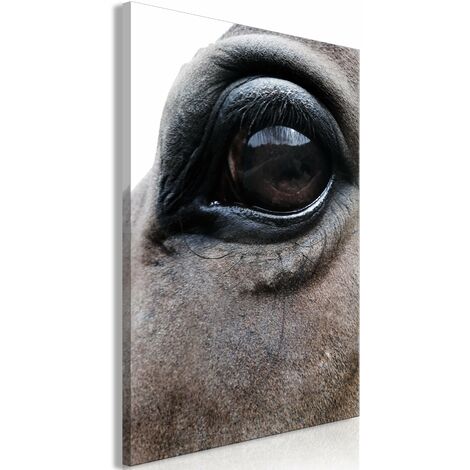 Tableau toile de décoration murale impression premium en 1 partie sur châssis en bois motif Des yeux honnêtes 20x30 cm 110014698 (1/3)