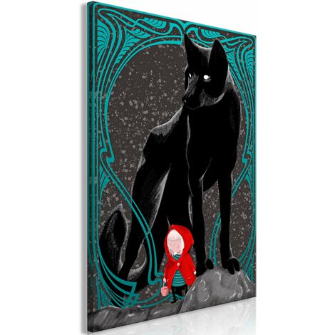 Tableau toile de décoration murale impression premium en 1 partie sur châssis en bois motif Chaperon Rouge 20x30cm 110014639 (1/3)