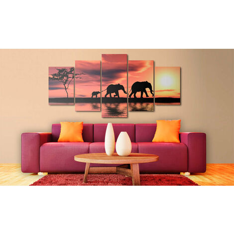 Tableau Acoustique 5 Parties 225x112,5 Cm – Panneau Insonorisant Mural, Décoration Anti-bruit Pour Bureau Et Chambre
