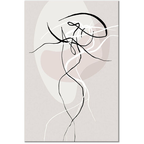 Tableau toile de décoration murale impression premium en 1 partie sur châssis en bois motif Énergie beige 20x30 cm 110013442 (1/3)