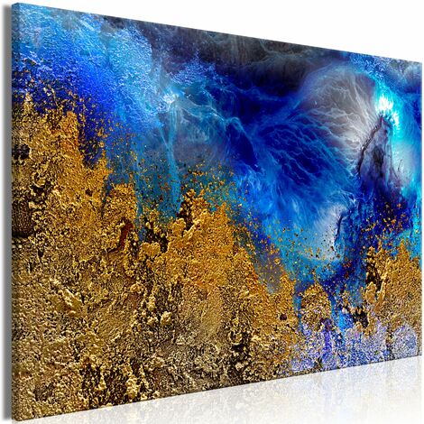 Tableau toile de décoration murale impression premium en 1 partie sur châssis en bois motif L'or de l'océan 30x20 cm 110013680 (1/3)