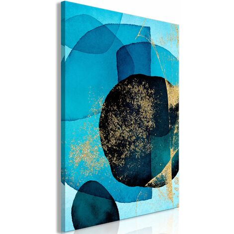Tableau toile de décoration murale impression premium en 1 partie sur châssis en bois motif Kaléidoscope océanique 80x120 cm 110013745 (1/3)