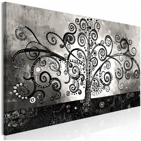 Tableau toile de décoration murale impression premium en 1 partie sur châssis en bois motif Sentiers sinueux de la nature 90x30cm 110013849 (1/3)