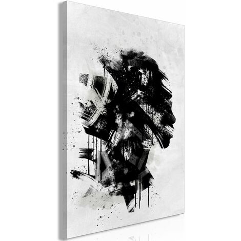 Tableau toile de décoration murale impression premium en 1 partie sur châssis en bois motif Classic Profile 20x30 cm 110014220 (1/3)