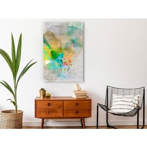 Tableau toile de décoration murale impression premium en 1 partie sur châssis en bois motif Papillon et rêves 80x120 cm 110014170 - 2