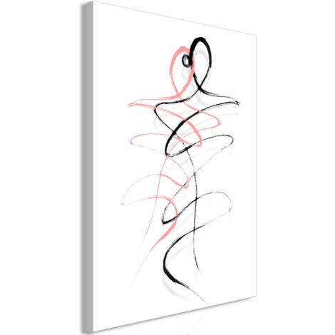 Tableau toile de décoration murale impression premium en 1 partie sur châssis en bois motif Passion enchevêtrée 20x30cm 110013290 (1/3)