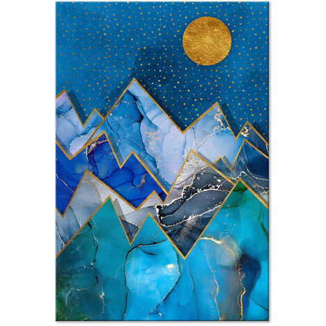 Tableau toile de décoration murale impression premium en 1 partie sur châssis en bois motif Promenade nocturne 20x30 cm 110013976 (1/3)