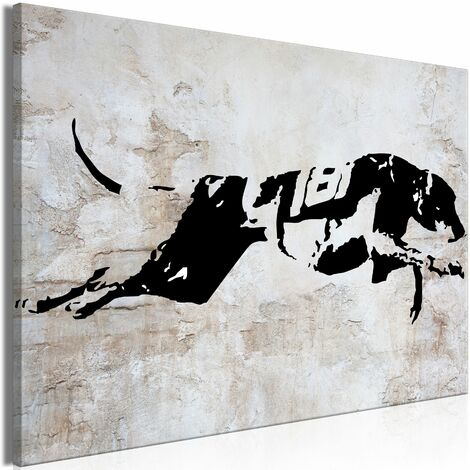 Tableau toile de décoration murale impression premium en 1 partie sur châssis en bois motif Course de lévriers 30x20 cm 110015350 (1/3)