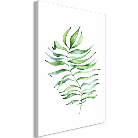Tableau toile de décoration murale impression premium en 1 partie sur châssis en bois motif Feuille dansante 80x120 cm 110015977 (1/3)