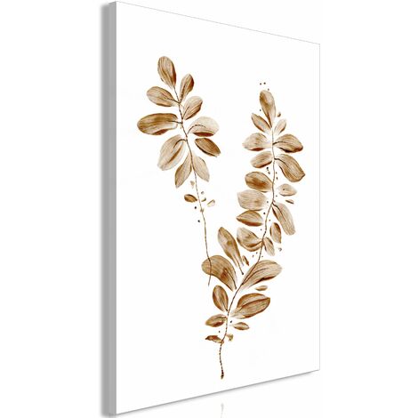 Tableau toile de décoration murale impression premium en 1 partie sur châssis en bois motif Feuilles d'août 60x90 cm 110015851 (1/3)