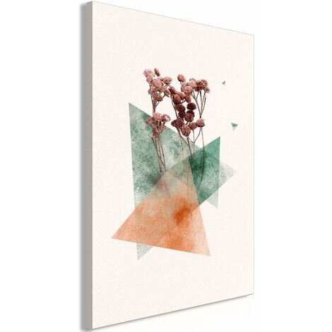 Tableau toile de décoration murale impression premium en 1 partie sur châssis en bois motif Fleur moderniste 20x30 cm 110015915 (1/3)