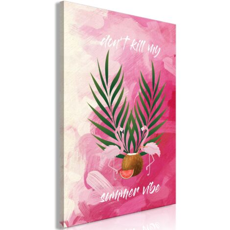 Tableau toile de décoration murale impression premium en 1 partie sur châssis en bois motif Don't Kill My Summer Vibe (1 Part) 20x30cm 110016213 (1/3)
