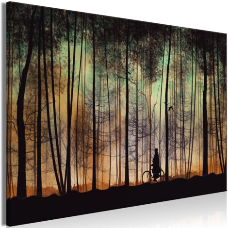 Tableau toile de décoration murale impression premium en 1 partie sur châssis en bois motif Marcher avant la nuit 30x20cm 110016195 (1/3)