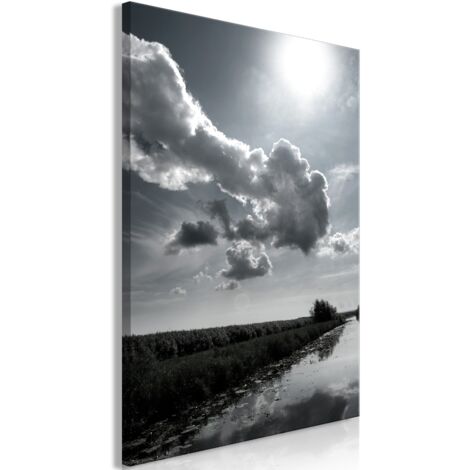 Tableau toile de décoration murale impression premium en 1 partie sur châssis en bois motif Nuages chauds 20x30cm 110017759 (1/3)