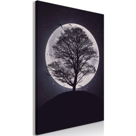 Tableau toile de décoration murale impression premium en 1 partie sur châssis en bois motif Arbre solitaire 20x30cm 110017832 (1/3)