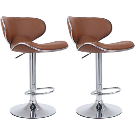 Lot De 2 Tabourets De Bar Design - Assise Acrylique Transparente - Pivotants - 75 Cm