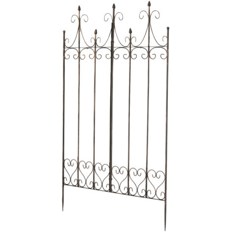 Treillis de jardin support plantes grimpantes décoration métal bronze 100003880 (1/5)