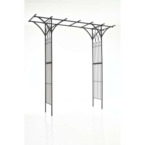 YURBBF Arche Jardin Aluminium Largeur, Arche À Rosiers Métal, Filet À Plantes Grimpantes, Filet de Treillis, pour Récolte de Concombres, Légume, Vignes, Plantes Grimpantes,300x220x40CM
