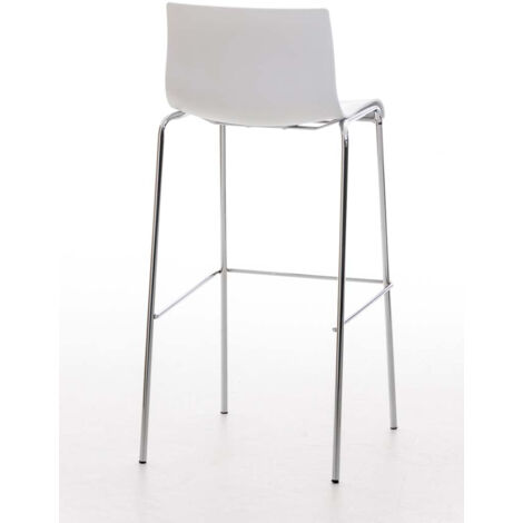 Tabouret de Bar, Lot de 2, Chaise de Cuisine, Siège Haut, Cadre en Métal, avec Repose-Pieds, Beige Chêne et Blanc Classique | Leroy Merlin