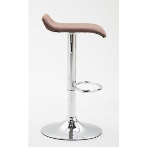 Tabouret De Bar CLP Aveiro - Plastique Et Métal, Hauteur Réglable 75-96cm, Repose-pieds
