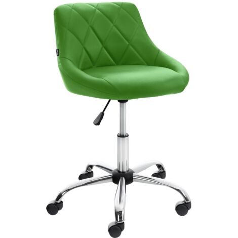 Tabouret de travail confortable pour cabinet médical salon de beauté en PVC vert pivotant et réglable TABO10206 (1/5)