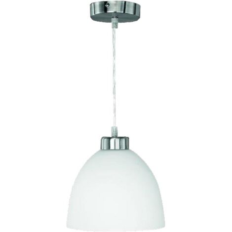 Lustre suspension verre opale blanc D=20cm 040004629 (1/2)