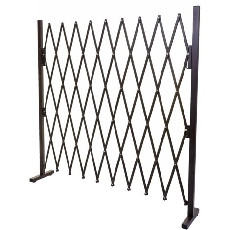 Grille de barrière grille à ciseau grille de protection des animaux extensible aluminium marron hauteur 153 cm largeur 32-265 cm 040006984 (1/5)