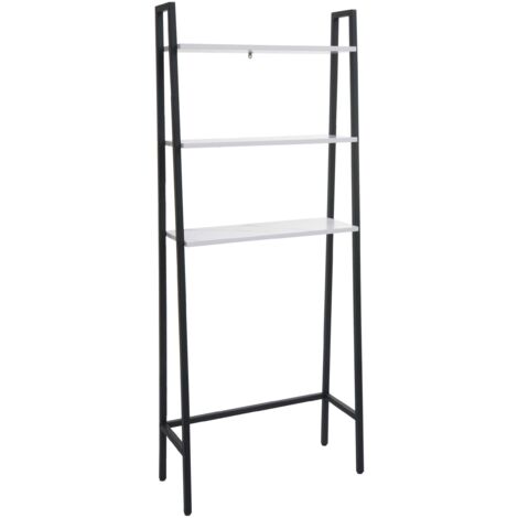 Étagère Pliable 3 Niveaux Pour Dessus De Machine à Laver - Métal Blanc, 152.5x71x50 Cm