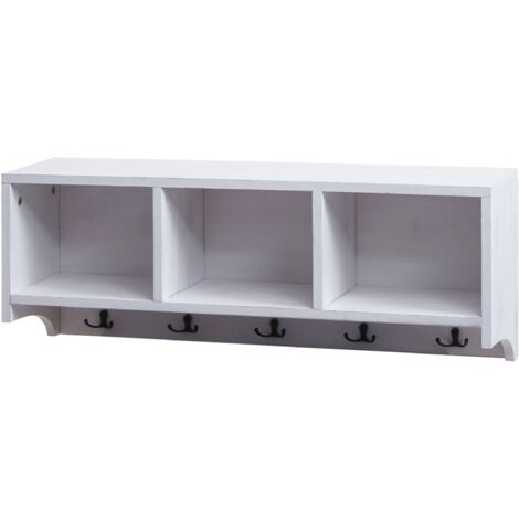 Etagère murale, collection JET, coloris blanc laqué brillant Etagère murale, collection JET, coloris blanc laqué brillant