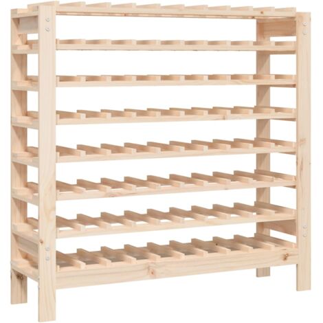 Casier range bouteilles étagère de rangement vin 109,5 x 30 x 107,5 cm bois de pin brun DEC024350 (1/5)