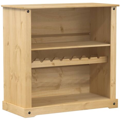 Armoire à vin design rustique avec compartiment de rangement 107,5 x 51 x 105,5 cm en bois de pin DEC024427 (1/5)