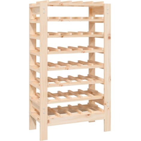 Casier range bouteilles étagère de rangement jusqu'à 40 bouteilles de vin 61,5 x 30 x 107,5 cm en bois de pin DEC024356 (1/5)
