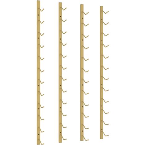 Set de 2 casiers range bouteilles étagère de rangement vin mural pour 12 bouteilles en fer doré DEC024373 (1/4)