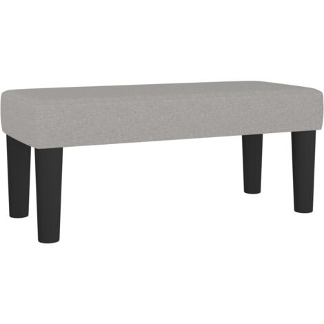Banc de bout de lit design classique 70 x 30 x 30 cm en tissu gris DEC024672 (1/5)