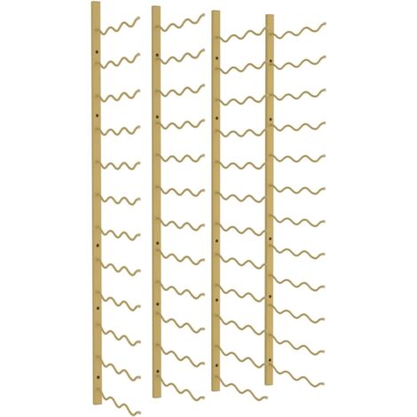 Lot de 2 casiers range bouteilles étagère de rangement vin mural pour 36 bouteilles en fer doré DEC024380 (1/5)