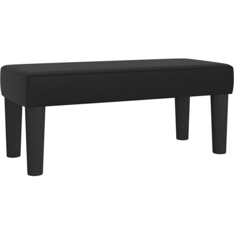 Banc de bout de lit design classique 70 x 30 x 30 cm en PVC noir DEC024680 (1/5)