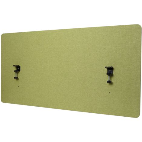 Cloison de table acoustique brise-vue pour bureau tableau d'affichage à double paroi en tissu vert 60 x 120 cm 040006430 (1/5)