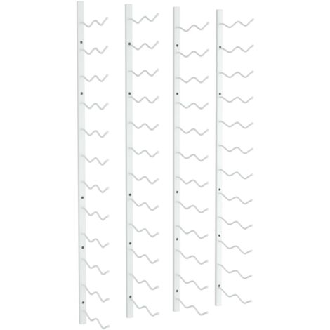 Set de 2 casiers range bouteilles étagère de rangement vin mural pour 24 bouteilles en fer blanc DEC024375 (1/5)